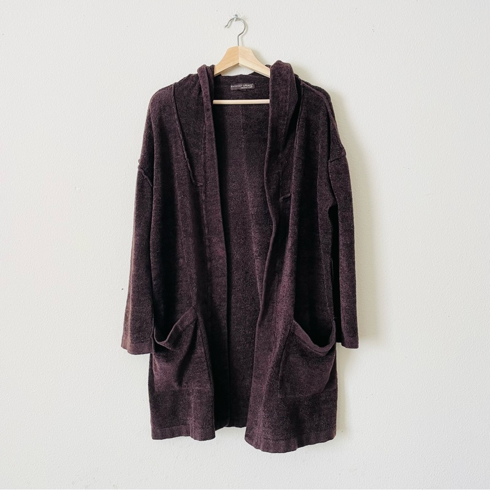 Barefoot Dreams Cozychic Lite SIZE 1 brown hooded robe